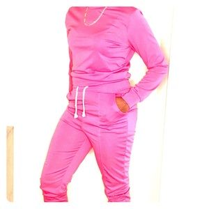2piece pink pant set